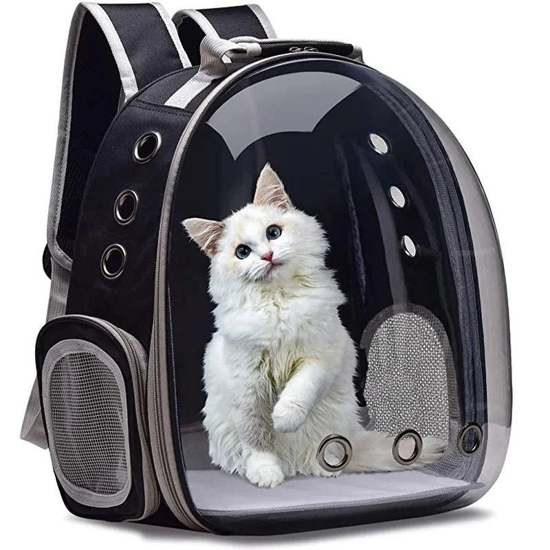 Transparent Bubble Pet Backpack Carrier – Breathable Capsule Travel Bag for Cats, Puppies & Small Pets