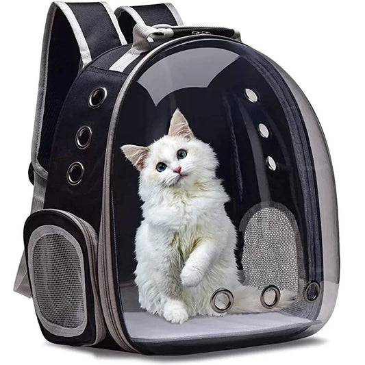 Transparent Bubble Pet Backpack Carrier – Breathable Capsule Travel Bag for Cats, Puppies & Small Pets
